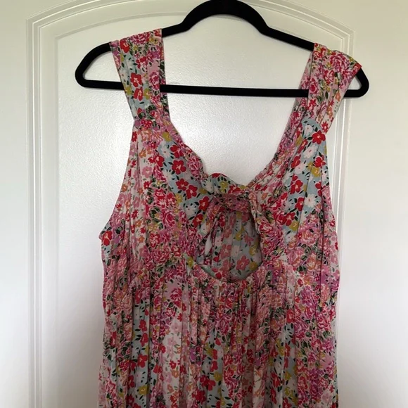 Angie Pink Floral Maxi Dress - Picture 2 of 2